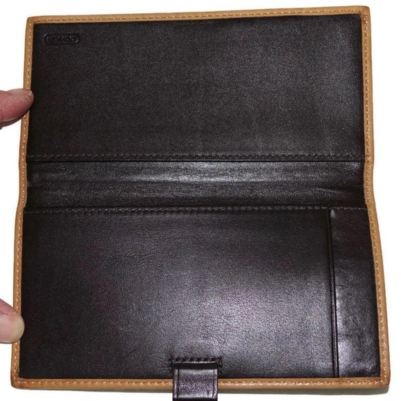 Coach Soho Wallet & Checkbook Cover Tan Leather - Picture 7 of 8